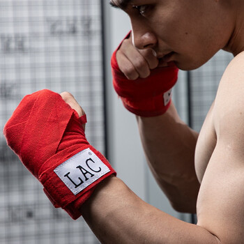 LAC拳击绷带 拳击泰拳散打护具高弹绑手带拳套缠手带运动护手红色3米 LAC拳击绷带 拳击泰拳散打护具高弹绑手带拳套缠手带运动护手红色3米