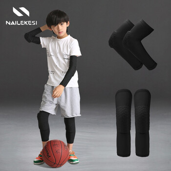 耐力克斯运动儿童护膝护肘守门员篮球足球蜂窝防撞护具训练护腿半月板膝盖 耐力克斯运动儿童护膝护肘守门员篮球足球蜂窝防撞护具训练护腿半月板膝盖