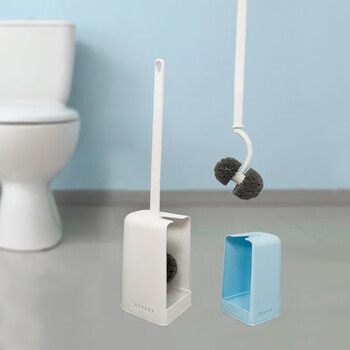 妙洁 抗菌双球头马桶刷 带底座 厕所刷套装 颜色随机 妙洁 抗菌双球头马桶刷 带底座 厕所刷套装 颜色随机