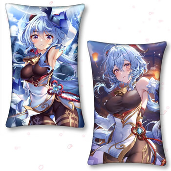 原神周边抱枕甘雨刻晴胡桃莫娜可莉七七二次元动漫靠枕长枕套毛绒定制