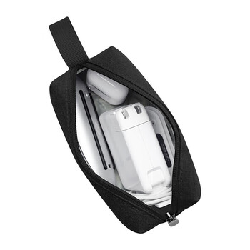 BUBM 数据线收纳包笔记本电脑电源线充电器耳机u盘数码配件收纳包鼠标收纳盒 黑色