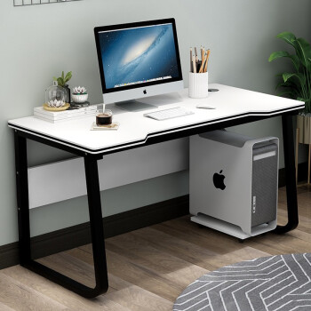雅美乐 电脑桌简易办公家用书桌学习桌写字桌 暖白色120*60加固版