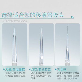 比克曼生物 袋装吸头无菌微量移液器枪头实验室加样器通用适配吸嘴 【无滤芯】10mL100支/袋