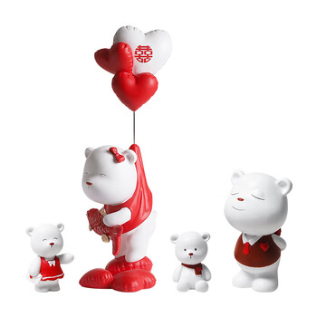 新婚礼物送新人高档实用结婚礼物气球熊大型客厅落地摆件婚房布结婚