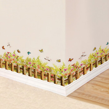 踢脚线墙贴自粘房间墙面装饰品贴纸墙脚自粘贴画幼儿园走廊墙角贴 花