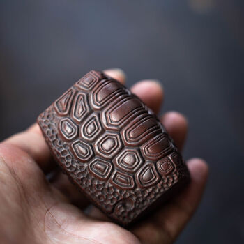 万园琦紫砂富甲一方盖置宠可养乌龟盖盘台配件摆件手把件 富甲