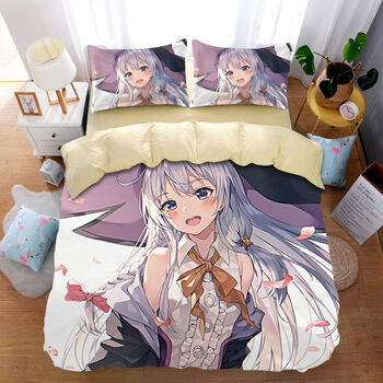 卡植欧(kzo)定做动漫二次元美少女全棉四件套原神刻晴被套纯棉床单