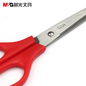 晨光(M&G)170mm办公剪刀 学生手工剪纸刀家用剪子 颜色随机 6把装ASS91307