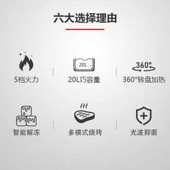 威力微烤一体机20L800W360°均匀加热C20MGP17-C70 亮光白 威力微烤一体机20L800W360°均匀加热C20MGP17-C70 亮光白