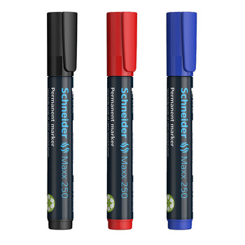 施耐德（Schneider）记号笔 大容量学生用速干标记笔 环保办公标记签字笔 Maxx250-蓝色