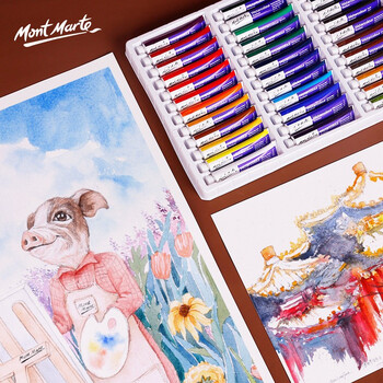 【全网低价】蒙玛特(Mont Marte)棉浆水彩纸300g 美术画画a4画纸水彩颜料画画纸 加厚美术生绘画色彩绘画空白纸MSB0127美术写生