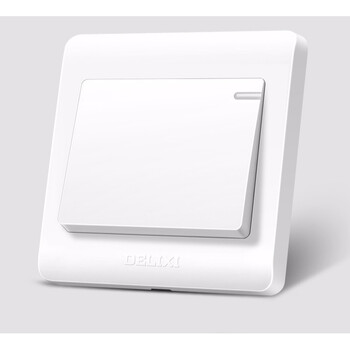 开关一开双控86型家用暗装一位单开双联1开灯电源按钮面板