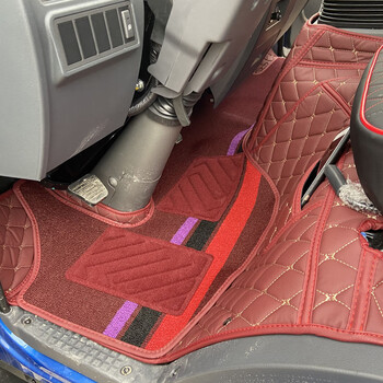 c500 h300开拓t100运霸h500轻卡货车全包围脚垫 酒红_酒红耐磨王双层