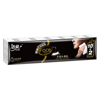 洁柔手帕纸 黑Face4层8片12包*6条纸巾小包72包 高级古龙水香 洁柔手帕纸 黑Face4层8片12包*6条纸巾小包72包 高级古龙水香