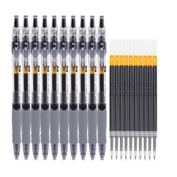 晨光(M&G)文具GP1008黑色中性笔 按动子弹头签字笔 办公用水笔0.5mm 12支/盒  1盒