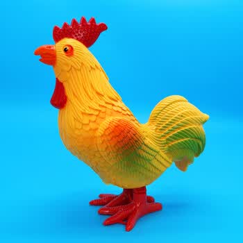 新年礼物上弦发条玩具跳跳大公鸡仿真动物学爬男女孩14周岁大公鸡1只