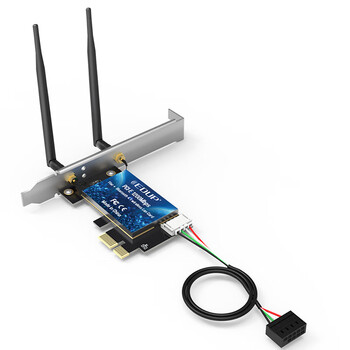 翼联（EDUP）EP-9620 1200M PCI-E双频5G无线网卡  蓝牙适配器 台式机内置扩展卡 AC1200电脑WIFI接收器 
