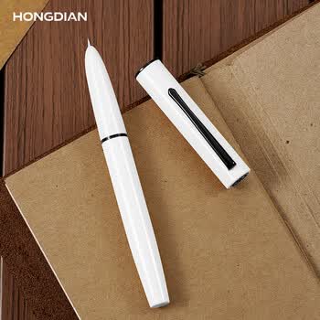 弘典（HongDian）金属钢笔高颜值书法练字财务尖学生办公 现代红 EF尖0.38mm