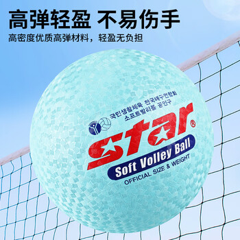 世达(star)气排球4号球儿童青少年训练比赛标准用球乳胶 软排蓝色CB814-07 世达(star)气排球4号球儿童青少年训练比赛标准用球乳胶 软排蓝色CB814-07