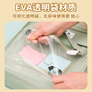 NVV 补习袋美术袋小学生痛包手提袋书袋学习补课试卷收纳袋作业手提包资料文件袋透明多层NR-D02B