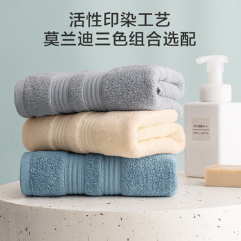 京东京造 90g抗菌纯棉毛巾 A类柔软速干新疆棉加厚洗脸大面巾 2条 白+蓝 京东京造 90g抗菌纯棉毛巾 A类柔软速干新疆棉加厚洗脸大面巾 2条 白+蓝