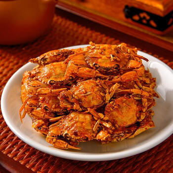 香辣蟹即食网红麻辣小螃蟹香酥海鲜散装小吃童年怀旧休闲零食 香辣蟹