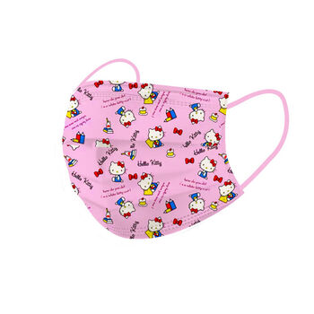 口罩彩色卡通成人儿童口罩可爱时尚彩色印花面罩学生女孩卡通图案凯蒂