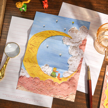 佳茉小王子信封信纸套装浪漫情书ins信笺文艺高级感生日礼物送男女友老师同学4款装新年情人节礼物