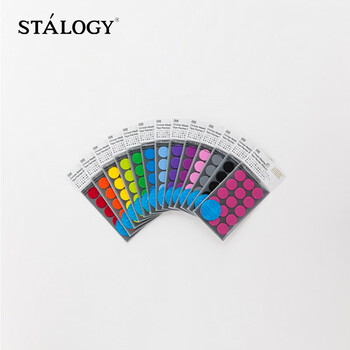 STALOGY 标签贴 标签纸贴纸 口取纸 便利贴 贴纸标签 圆点贴 便签 索引纸 20mm 混色荧光