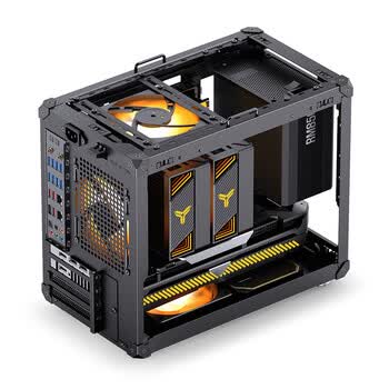 乔思伯（JONSBO）C6 MAX 黑色 手提式MATX机箱（侧透/四面MESH板/5风扇位/SFX/ATX电源/≤170mm散热器/335mm显卡）