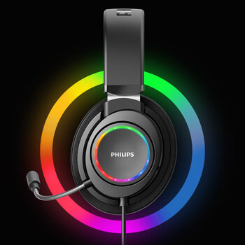 飞利浦（PHILIPS）电竞职业专业游戏耳机G6105 USB听声辨位FPS吃鸡三角洲 7.1声道HiFi头戴式电脑麦克风一键静音