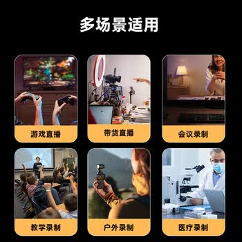 毕亚兹 HDMI双路/三路/四路视频采集卡4K输入手机笔记本电脑相机摄像机2路抖音游戏多机位直播录制盒TH51