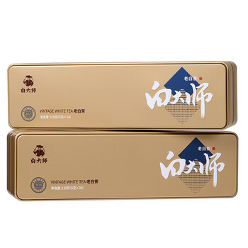 白大师刚柔并济2018年寿眉饼干茶240g(120g*2盒) 甄选福鼎老白茶