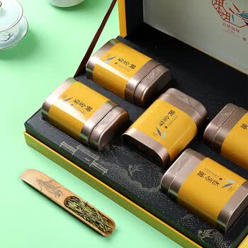 新旭堂茶叶绿茶安吉黄金芽白茶礼盒装明前春茶2026新茶特级节日送礼250g