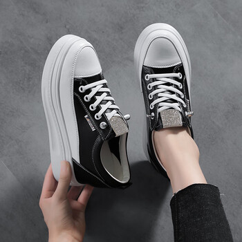 tataglare内增高小白鞋女2024新款春秋小个子码松糕鞋显脚小厚底女鞋