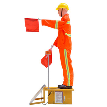 华消 太阳能仿真交通假人高速公路施工摇旗安全员 道路机器人安全标志