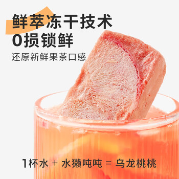 水獭吨吨6杯乌龙桃桃冻干水果茶即溶自制桃桃汽水冻干冷泡茶90g花草茶礼物 水獭吨吨6杯乌龙桃桃冻干水果茶即溶自制桃桃汽水冻干冷泡茶90g花草茶礼物