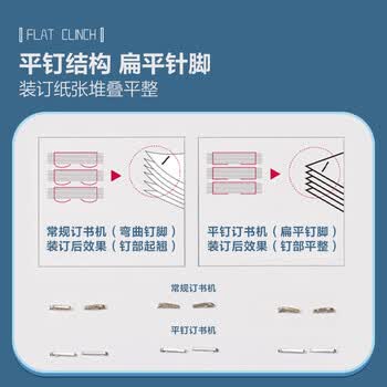 得力（deli）55页省力订书机/订书器小号厚层平钉防卡钉高效弹出式钉道办公用品 0371S黑色