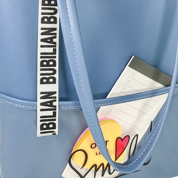 金得利软皮手提包大容量女学生美术包宝妈孕检产检手提袋拉链文件袋拎书袋补习袋小学儿童补课包 蓝色 DC1927