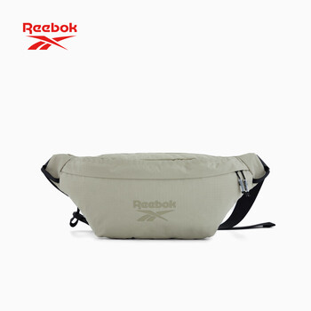 锐步多功能斜挎包女 大容量胸包男 运动户外机车骑行腰包 卡其色 M码