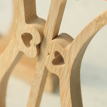 一海堂 文化摆件扇架 中式扇子扇托扇架团扇摆放落地展示架扇子楠竹实木底座 楠竹团扇架大号