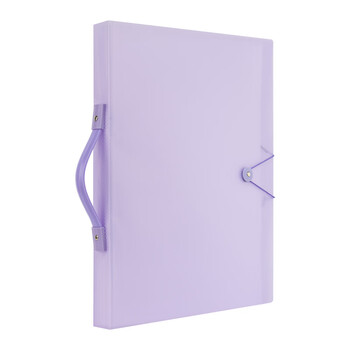 天色A3/120页画册手提文件收纳册美术作品收纳夹儿童8K插页资料册特大号画纸奖状收集册 TS-1858 紫色