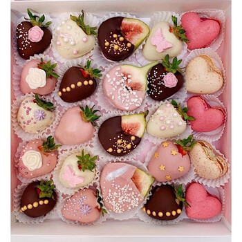 新鲜草莓夹心巧克力礼盒装比利时零食生日520情人节礼物送男女友25颗e