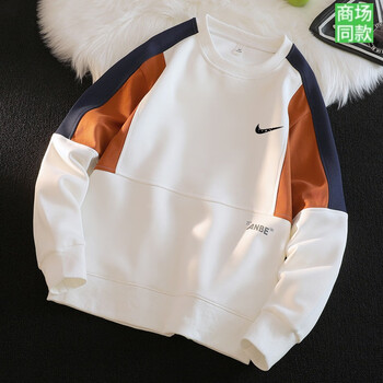 aonikeer卫衣男士圆领新款春秋季潮流无帽长袖打底衫男生上衣服nike