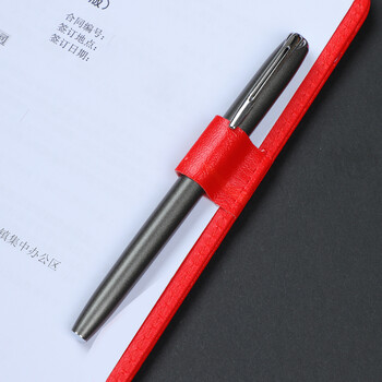 信发 TRNFA TN-B1-03（红色） 商务签约本/经理文件夹/朗诵夹 A4皮革八角插入演讲夹/资料档案整理夹