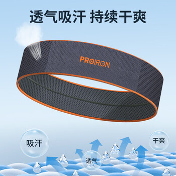 PROIRON普力艾 运动头带发带男女跑步吸汗篮球健身瑜伽头箍防汗 两条装 PROIRON普力艾 运动头带发带男女跑步吸汗篮球健身瑜伽头箍防汗 两条装