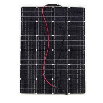 半柔性单晶太阳能电池板18v100w房车汽车12v蓄电瓶充电改装半柔性100w