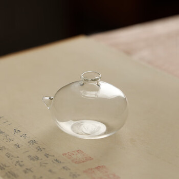 漢墨 明镜玻璃砚滴 水滴可爱创意储水圆形小水滴 文房四宝砚台磨墨用瓷器摆件