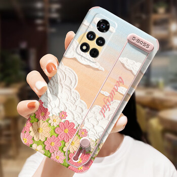 mogdey油画腕带适用荣耀v40手机壳女款华为v30保护套轻奢版v20防摔