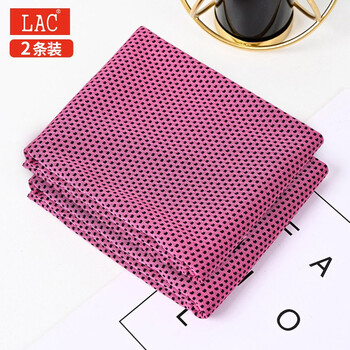 LAC冷感运动毛巾 健身凉爽降温消暑巾 吸汗速干冰凉毛巾 两条装 粉色 LAC冷感运动毛巾 健身凉爽降温消暑巾 吸汗速干冰凉毛巾 两条装 粉色